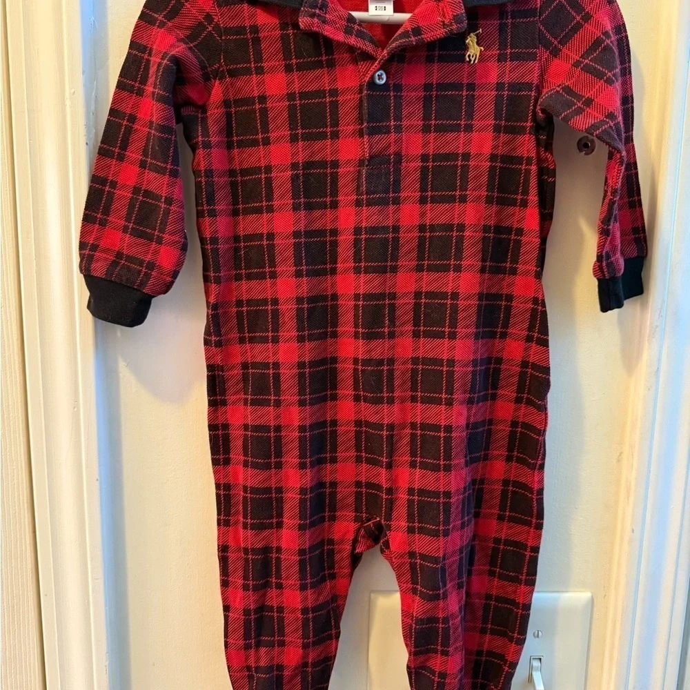 Ralph Lauren Buffalo Plaid Romper